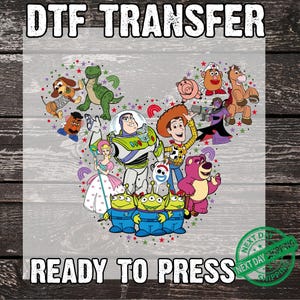 Toy Story Mickey Head DTF, Disneyworld Mom Dad Ready to press Dtf Transfer, Disneyland Vacation Transfer, Disney Woody Jessie Heat press