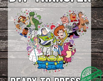 Toy Story Mickey Head DTF, Disneyworld Mom Dad Ready to press Dtf Transfer, Disneyland Vacation Transfer, Disney Woody Jessie Heat press