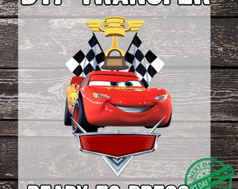 Lightning McQueen DTF Transfers, McQueen Ready to Press DTF Transfer, Disney Design Dtf, Direct to Film Transfer, Disney DTF, Iron on Decal