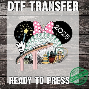 Disney Epcot 2025 DTF Transfers, Disney Family Matching Ready to Press, Personalized Disney Trip DTF, Disneyland Dtf, World Traveler DTF