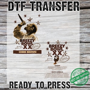 Chris Brown X.X DTF Transfer, Chris Brown Breezy Heat Press, C.B DTF Gang Sheet Chris Brown 11:11 Tour 2025 Ready to Press, X.X Vintage DTF