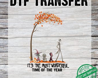 Halloween Skeleton DTF Transfer: Spooky Season Iron-On Decal - Ready to Press