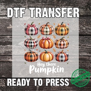 Halloween Pumpkin Coquette Ready To Press DTF, Fall Pumpkin Bow DTF Transfer, Girly Autumn Dtf, Checker Coquette Bow DTF Print, Pumpkin Dtf