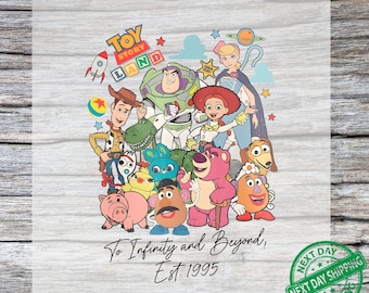 Toy Story Land DTF Transfer, Disney Toy Story DTF Print Shirt Transfer,  Direct to Film, Heat Transfer, Disneyland Trip Ready to Press