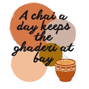 Gujarati Chai Pop Art Print: Funny Indian Desi Wall Art (Digital Download)