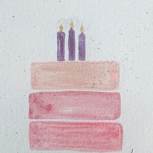 Handgemalte Geburtstagskarte Aquarell | Einzigartige Grußkarte zum Geburtstag | Kunstvolle Karte für Freunde und Familie