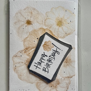 Handgemalte Geburtstagskarte Aquarell | Einzigartige Grußkarte zum Geburtstag | Kunstvolle Karte für Freunde und Familie