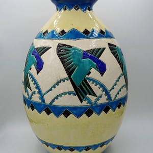 Art Deco - Ceramic vase - by Charles Catteau for Keramis 1929 - Decor No. 1288