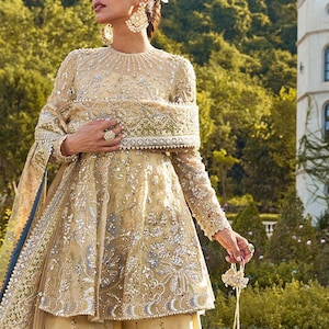 Custom Stitch Pakistan Indian Women Maxi, Hand Made Lehenga, Fully Embroidered, Wedding Wear, Ready Made, Formal Event.