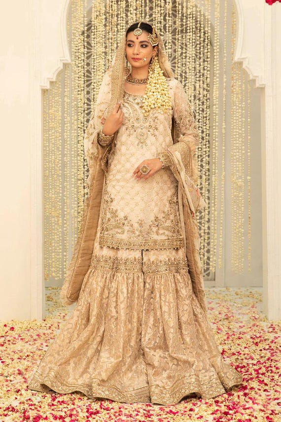 pakistani gold dress Maryam's Pakistani Luxury Dress main image 0
