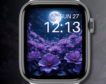 Floral Apple Watch Wallpaper Set: Embossed Petal Designs (Digital Download)
