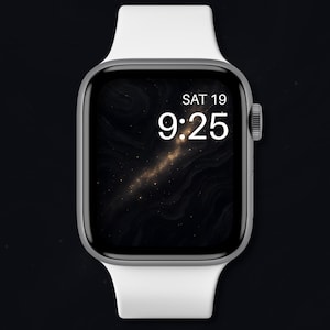 3D Space Marble Apple Watch Wallpapers – Elegant Gold Galaxy Aesthetic