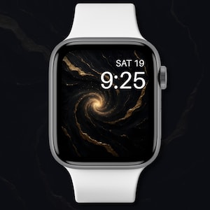 3D Space Marble Apple Watch Wallpapers - Elegante Gold Galaxy Ästhetik