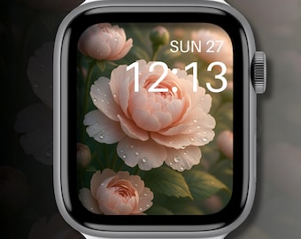 Floral Apple Watch Wallpaper Set: Embossed Petal Designs (Digital Download)