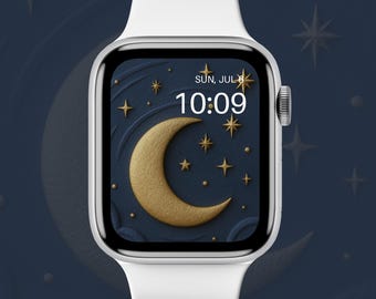 Galaxy Apple Watch Wallpaper | Celestial Night Sky Watch Face | Digital Download Backgrounds