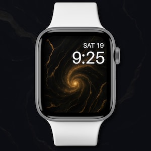 3D Space Marble Apple Watch Wallpapers - Elegante Gold Galaxy Ästhetik