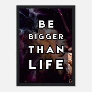 LIFE | Arte de parede inspiradora emoldurada | Motivação cósmica