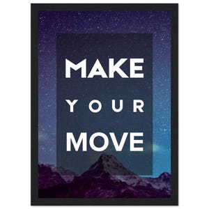 YOUR MOVE / Hustle Wall Art / Poster motivazionale per imprenditori