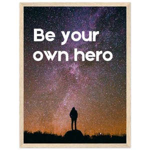 L'EROE / Arte murale incorniciata / Poster motivazionale