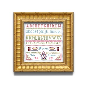 Astrid. Cross stitch pattern. Instant download PDF.