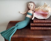 Mermaid doll,  knitting pattern. Instant download PDF.