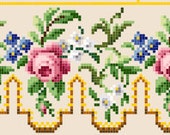 Rose panel. Cross stitch pattern PDF. Instant download.