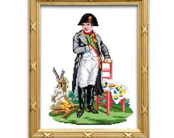 Napoleon. cross stitch pattern. Instant download PDF.