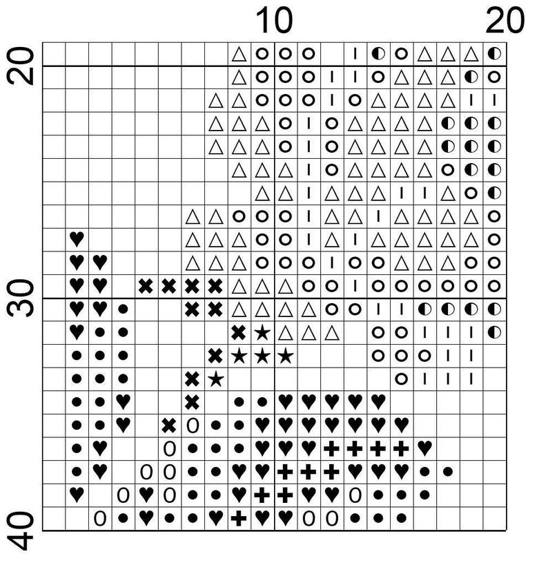 Croix et roses. Motifs de bordure répétitifs. Modèle de point de croix. PDF à télécharger instantanément. image 3