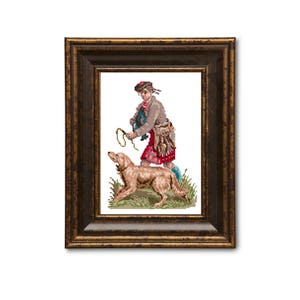 Highland hunter. Scottish cross stitch pattern. Instant download PDF.