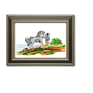 L'abreuvoir. Cross stitch pattern. Instant download PDF. image 1