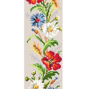 Les fleurs des champs. Cross stitch pattern. Instant download PDF.