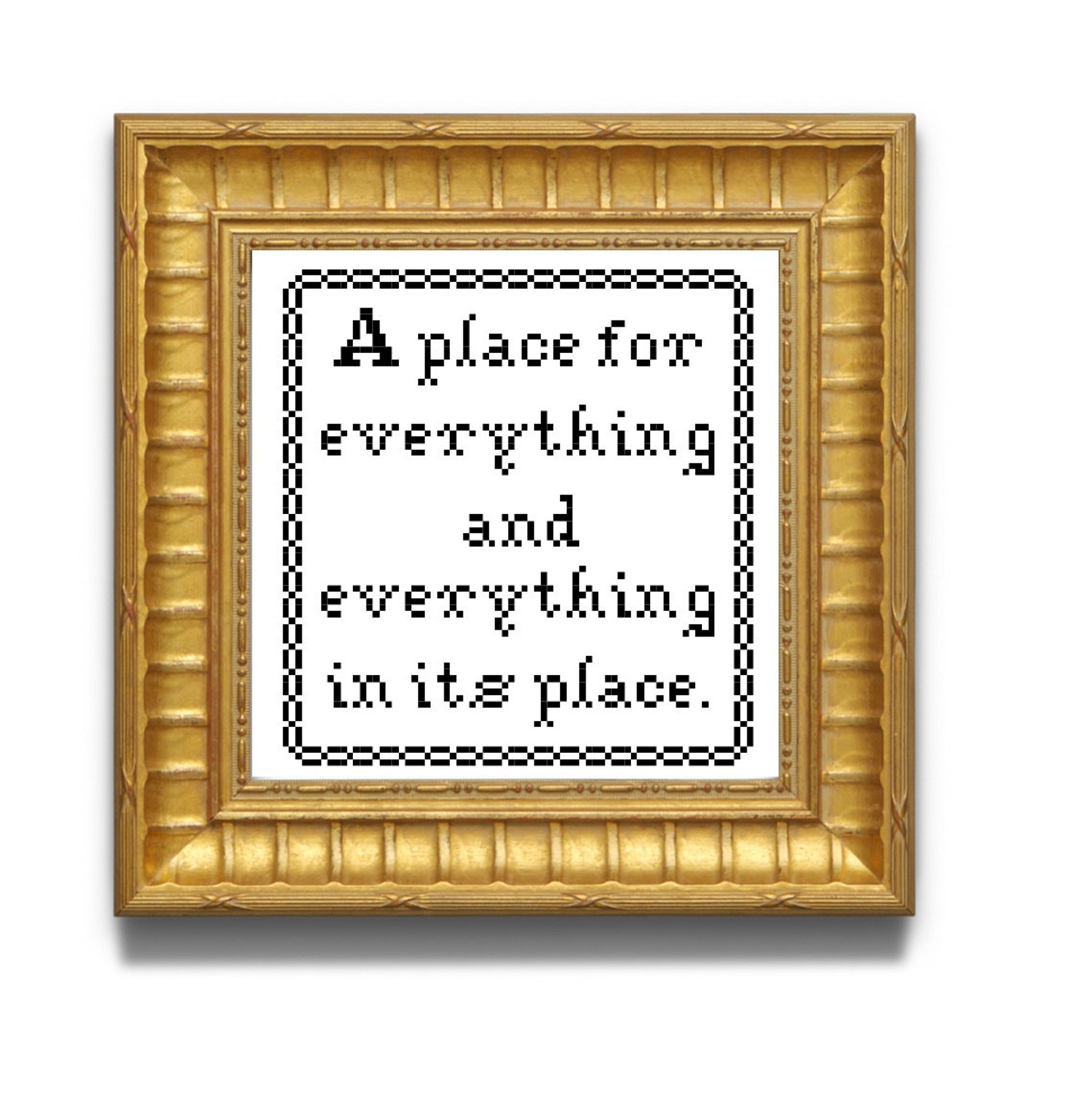 A Place for Everything... Cross Stitch Pattern. Instant Download PDF Etsy