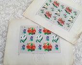 Garden blooms 1 2. Cross stitch pattern PDF. Instant download