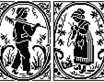 On the farm - cross stitch pattern. Instant download PDF.