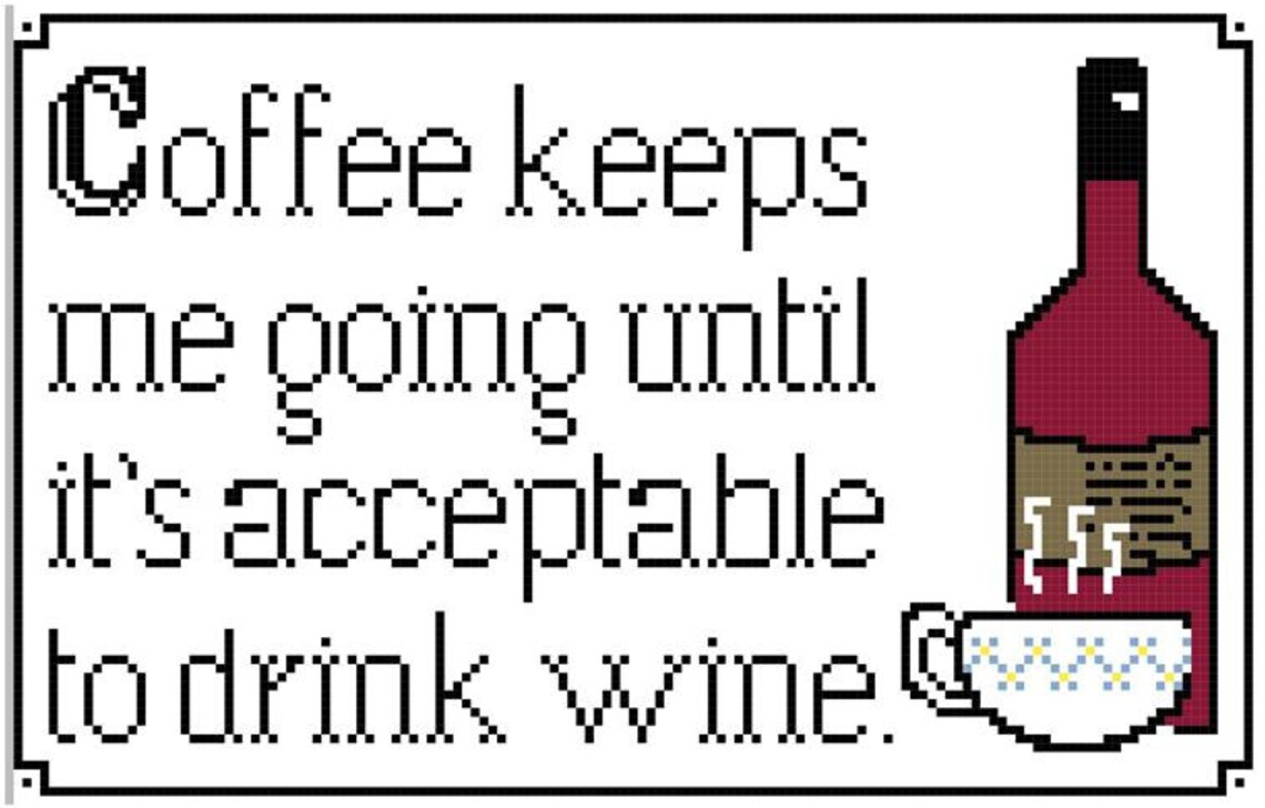 Coffee - Cross Stitch Pattern PDF. Instant Download - Etsy