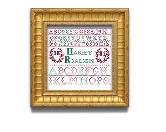 Hariet Roalsen. Cross stitch pattern. Instant download PDF.