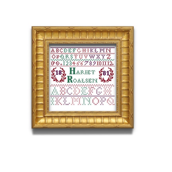 Hariet Roalsen. Cross stitch pattern. Instant download PDF.