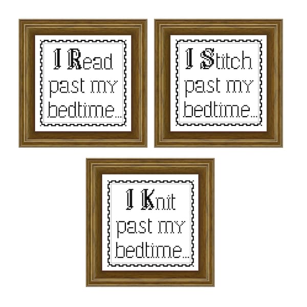 Past my bedtime- Cross stitch pattern PDF. Instant download