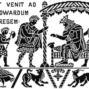 Bayeux 3 - cross stitch / filet crochet pattern. Instant download PDF