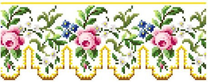 Sajou rose panel 1 and 2 Cross stitch pattern . Instant download PDF image 2