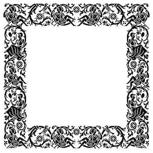 Looking glass frame. Cross stitch pattern PDF. Instant download.