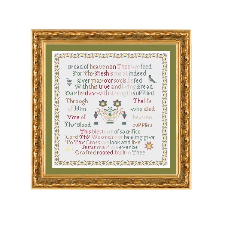 Bread of heaven. Cross stitch pattern. Instant download PDF. image 1