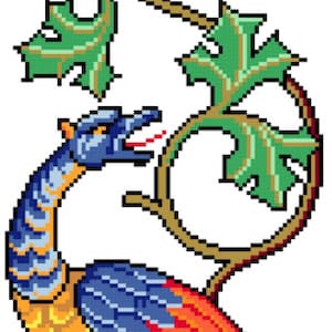 Dragones celtas - Patrón de punto de cruz en PDF. Descarga inmediata.