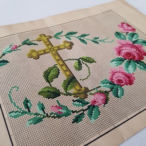 Cross and roses. Repetitive border designs. Cross stitch pattern. Instant download PDF. image 2