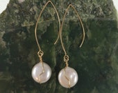 Freshwater Pearl Wire-wrapped Earrings