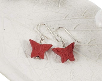 Cinnabar Butterfly Earrings