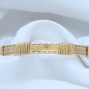 Wire Wrapped Gold Bangle