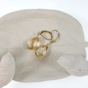 Wire Wrapped Citrine Earrings image 2