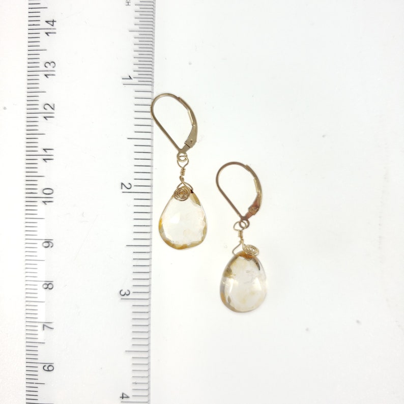 Wire Wrapped Citrine Earrings image 7