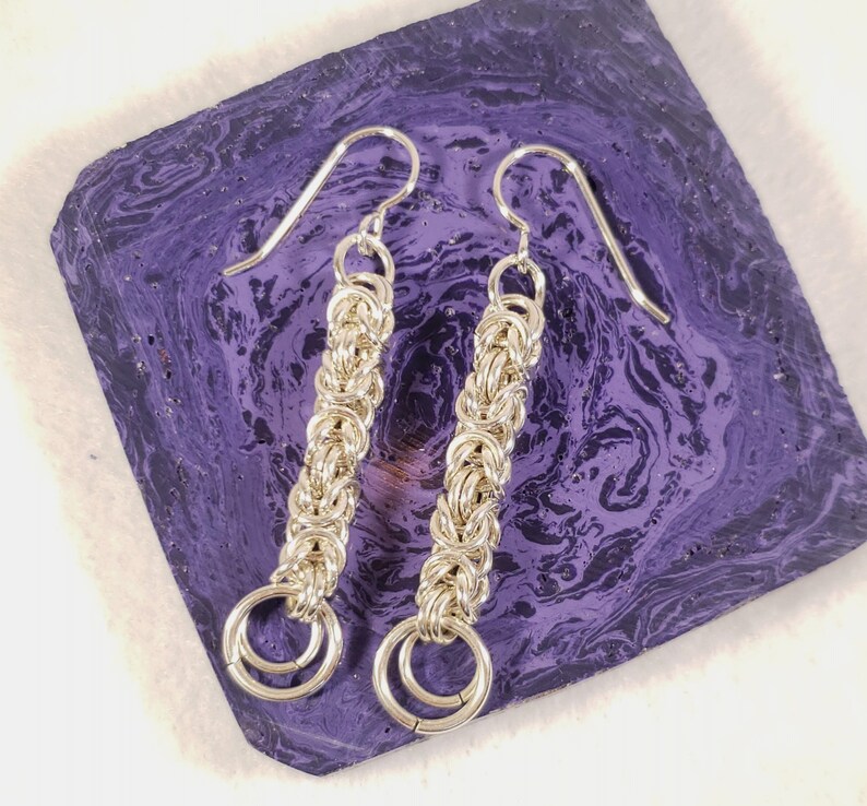 Byzantine Chain Maille Earrings image 5